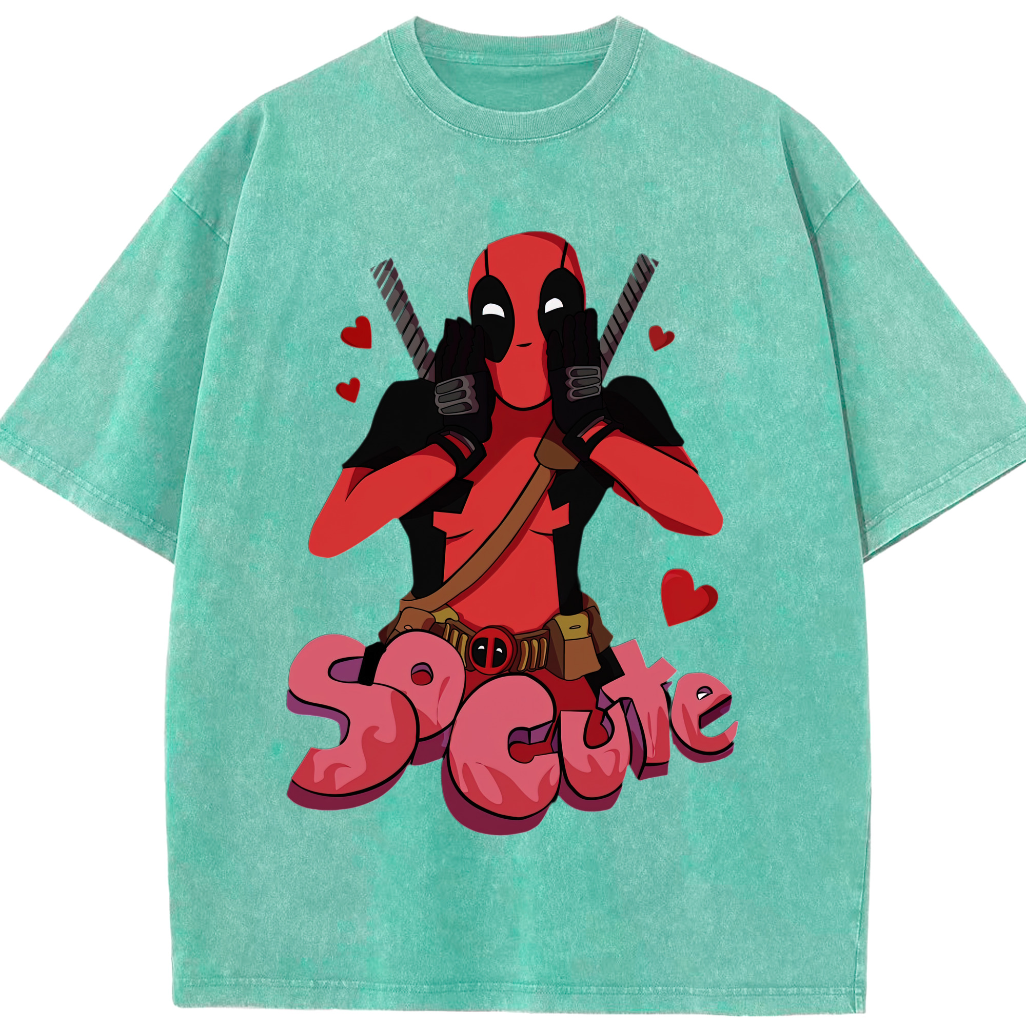 （画像用） Deadpool デッドプール 綿100% ヴィンテージ風 半袖Tシャツ（フロントプリント）